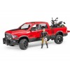 Bruder - Jeep Ram 2500 + moto & figurine