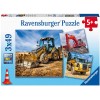 Ravensburger - Casse-tête 3X49mcx - Véhicules de chantier