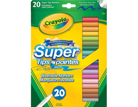Crayola 20 Marqueurs Super Pointes
