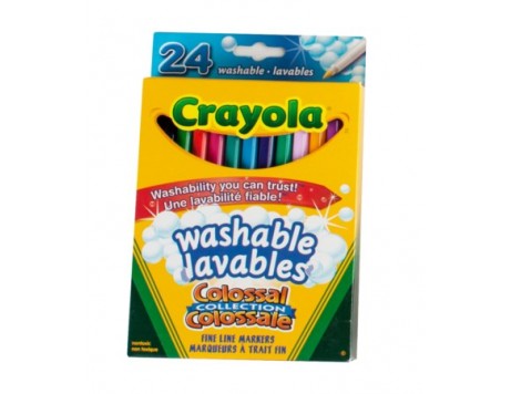 Crayola - 24 Marqueurs Minces Colossale