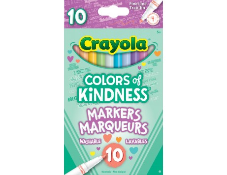 Crayola - 10 Marqueurs Colors Of Kindness Trait Fin