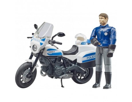 Bruder Moto De Police Et Policier