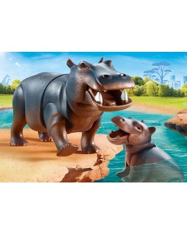 Pm 70354 Hippopotame Et Son Bebe N21
