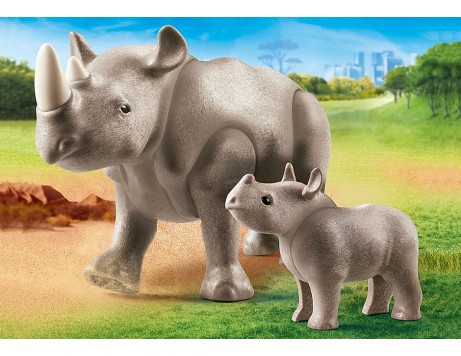 Pm 70357 Rhinoceros Et Son Petit N21