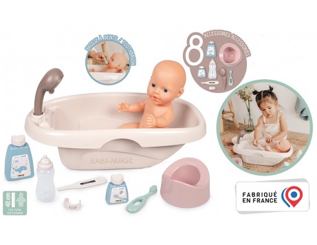 Smoby - Baby Nurse Baignoire Et Accessoires