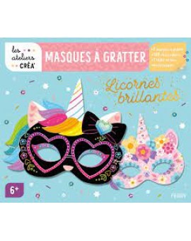 Masques A Gratter - Licornes Brillantes