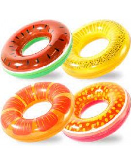 Glitter Fruit Ring Float Asst
